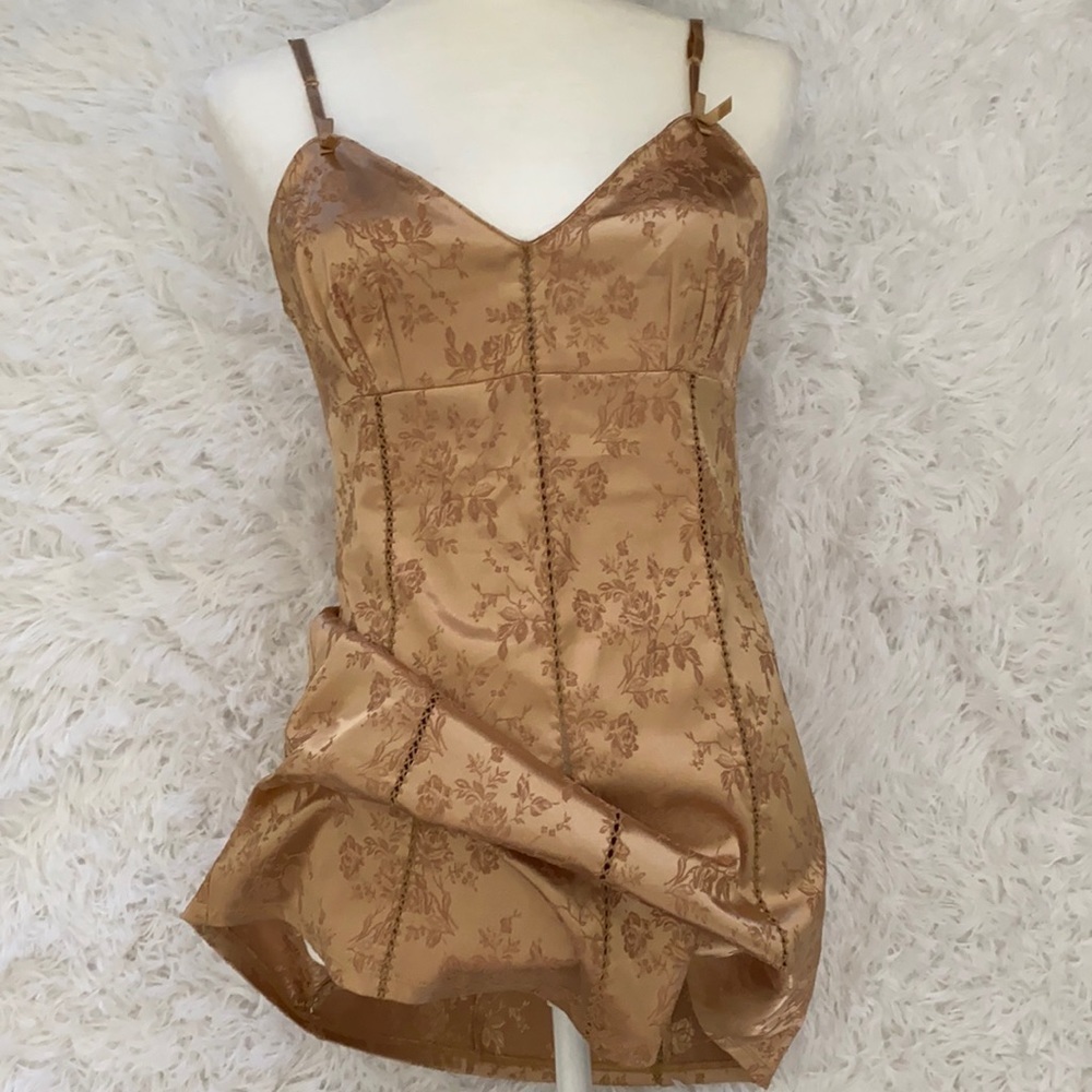 Victoria’s Secret vintage gold floral slip dress